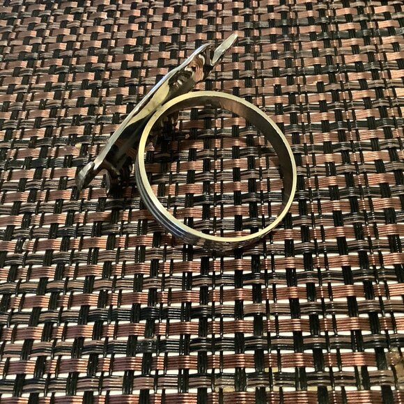 Elephant Napkin Rings Pier 1 Imports Trunk Raised Nickel-Plated Metal NOS - Picture 4 of 5